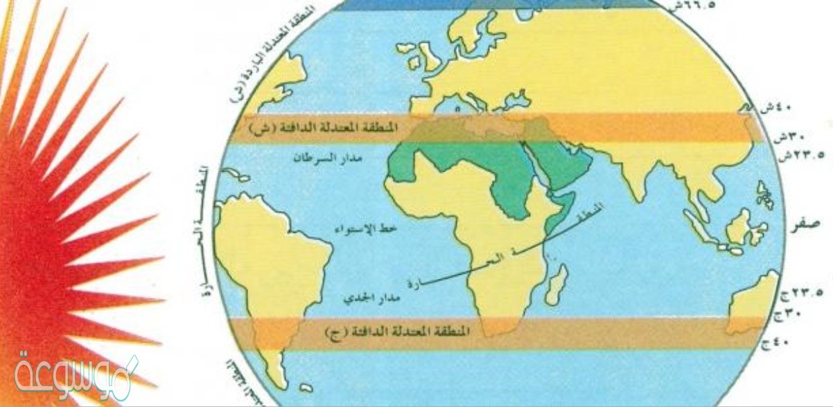 موقع المملكة العربية السعودية الفلكي في المنطقة المدارية