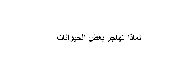 لماذا تهاجر بعض الحيوانات