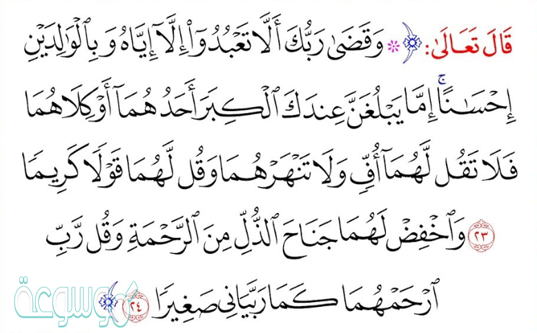 بين تفسير الايات التاليه واخفض لهما جناح الذل من الرحمه