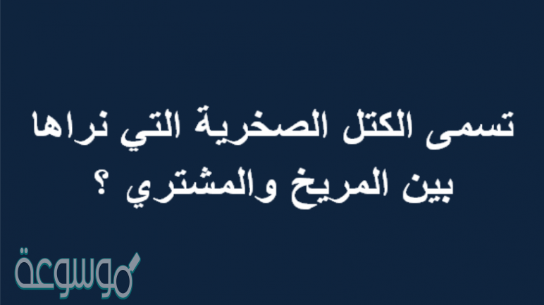 تسمى الكتل الصخرية التي نراها بين المريخ والمشتري